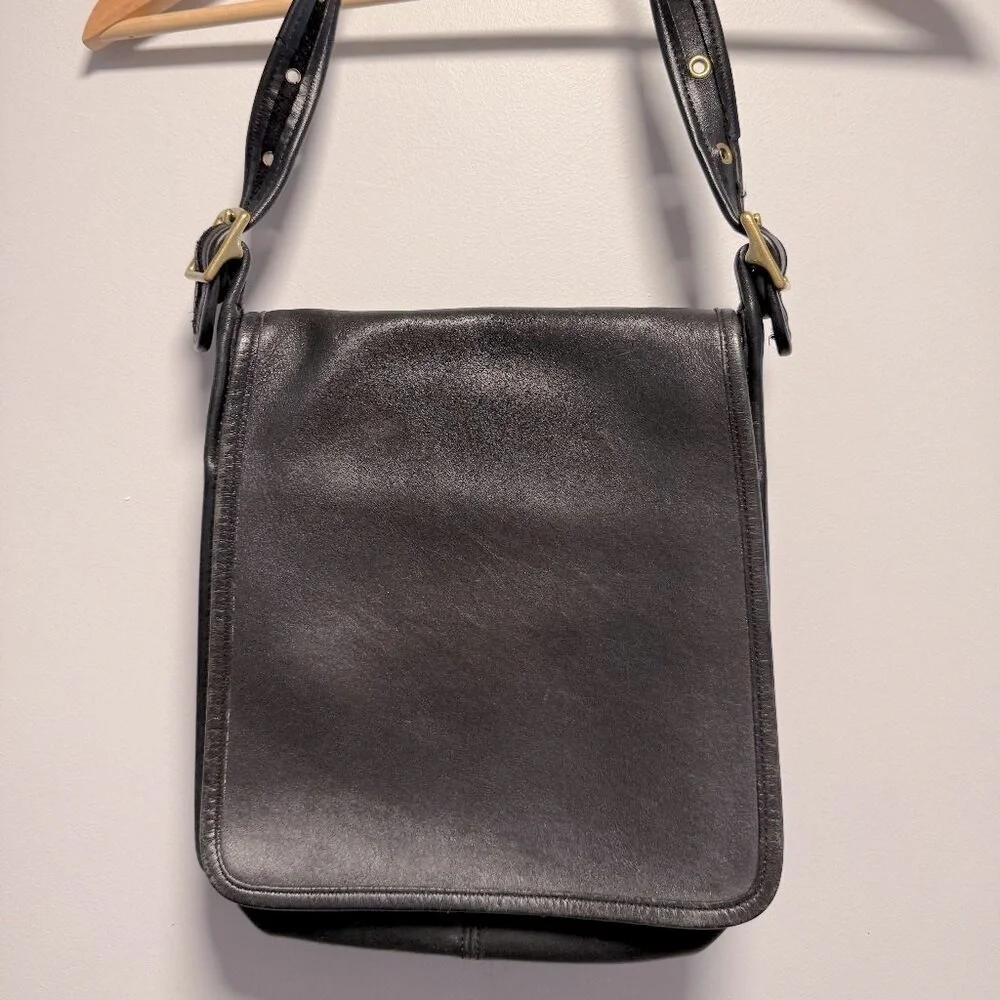 Vintage Coach Bag Black Leather